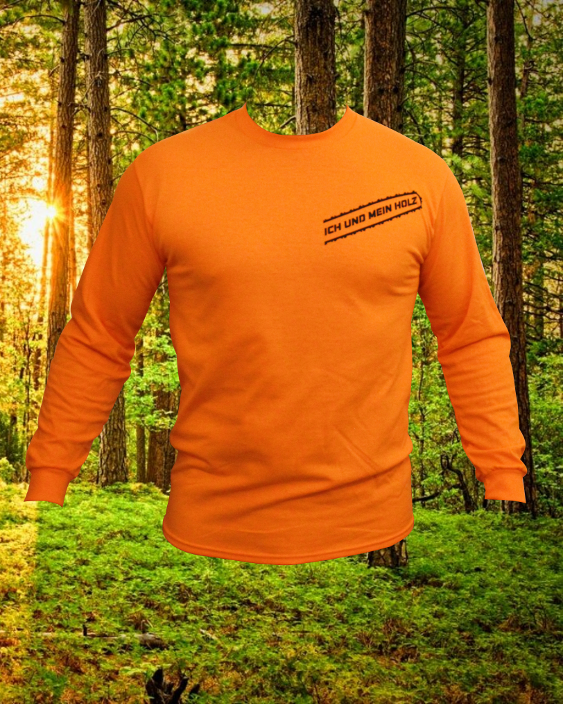 Baumwoll LANGARM-Shirt "Lumberjack" safety orange