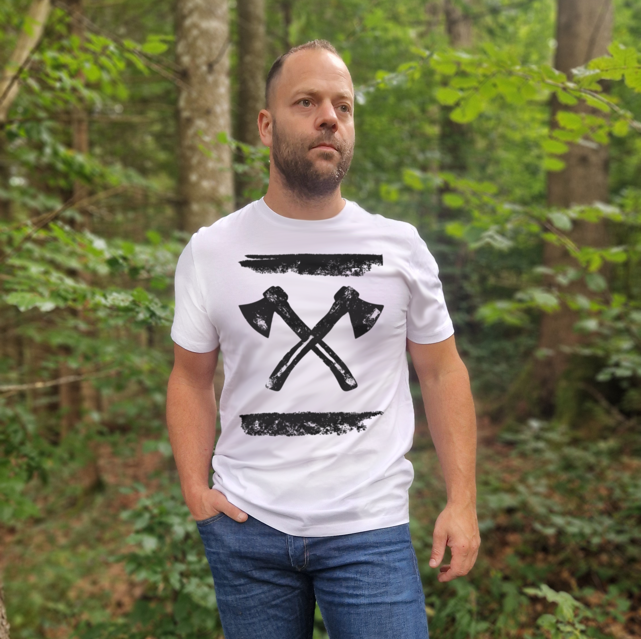 axes brushed II
