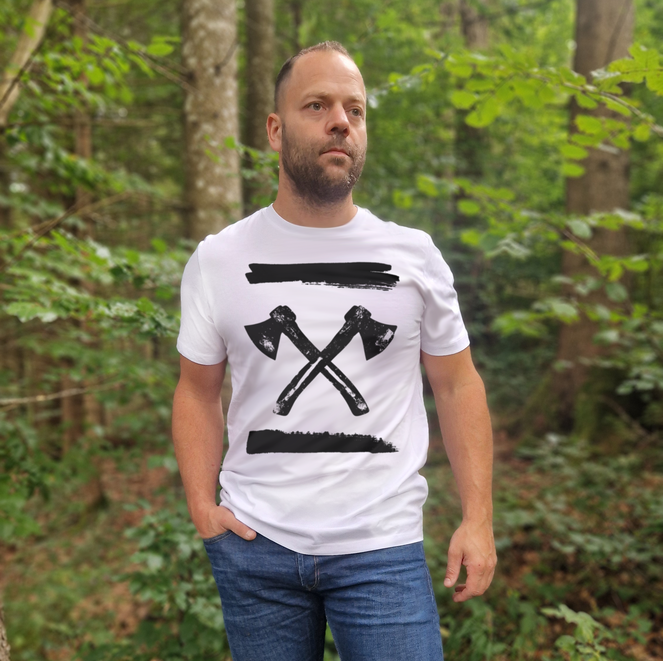 axes brushed III