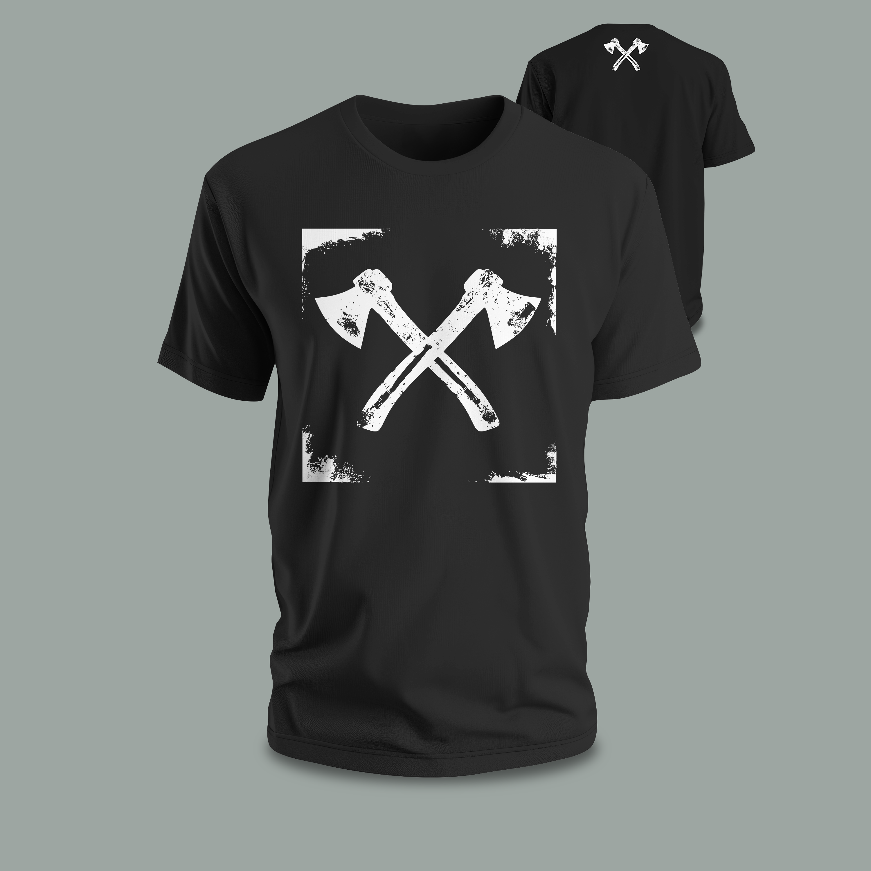 axes framed I
