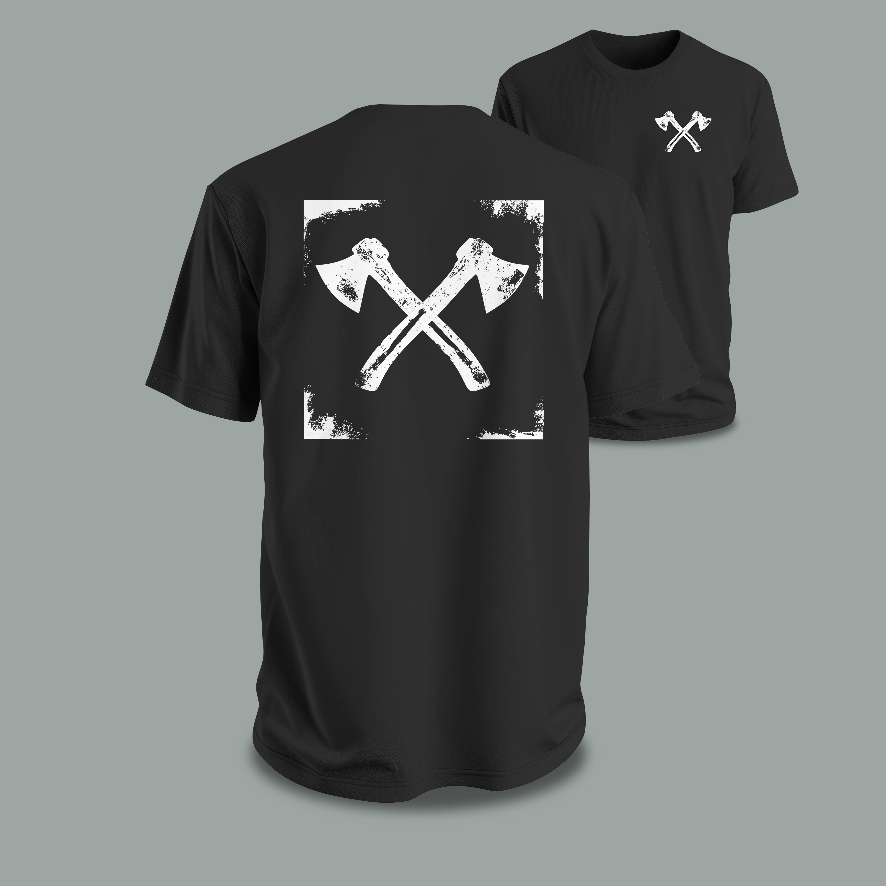 axes framed I