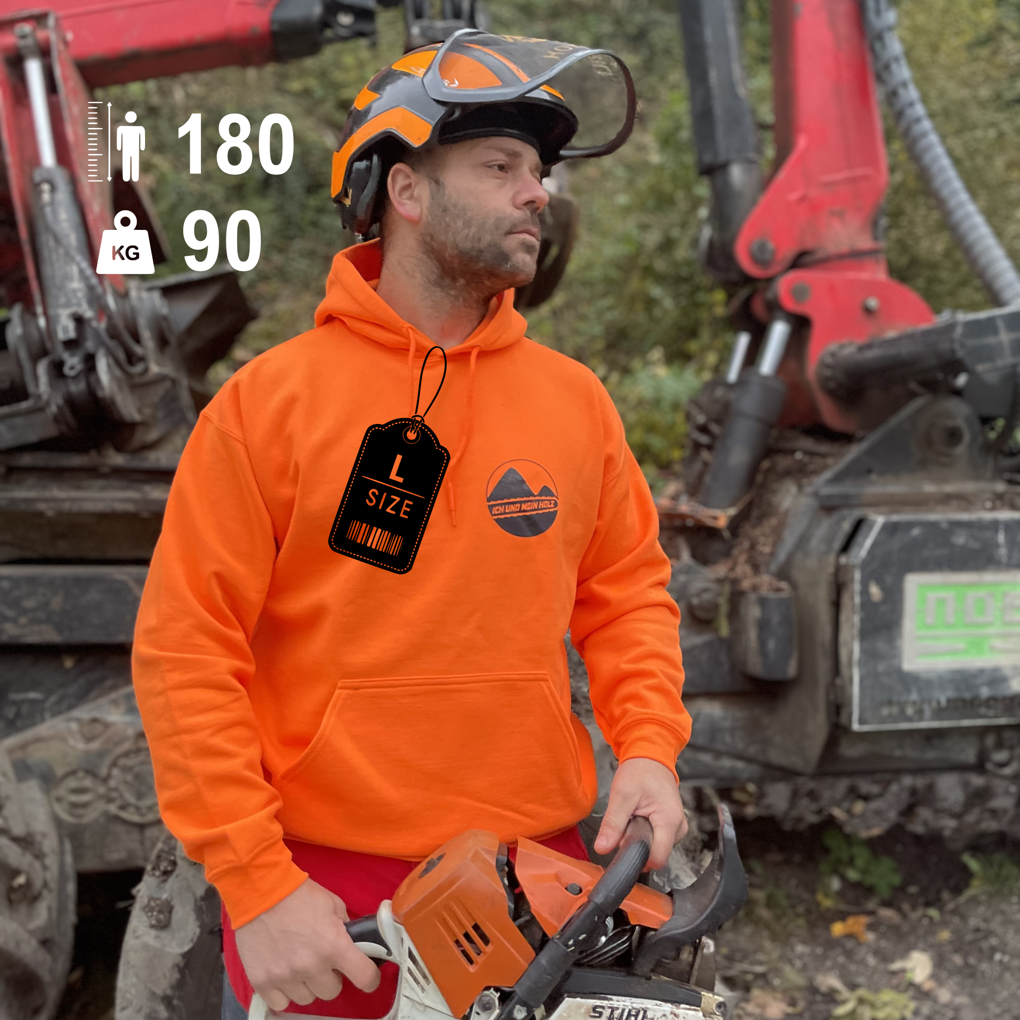 HOIZWÜD Hoodie Baumwolle