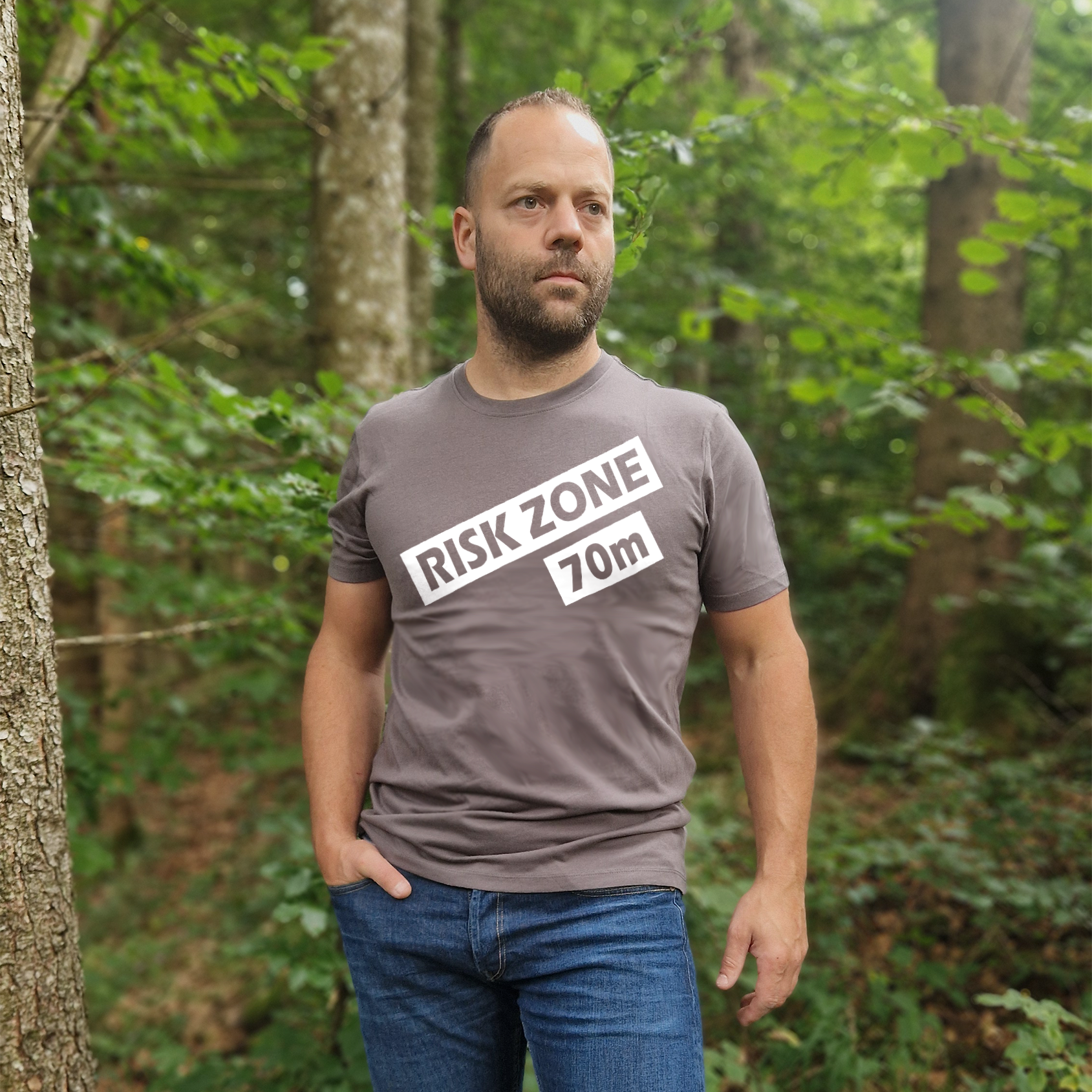 RISK ZONE Premium T-Shirt Baumwolle