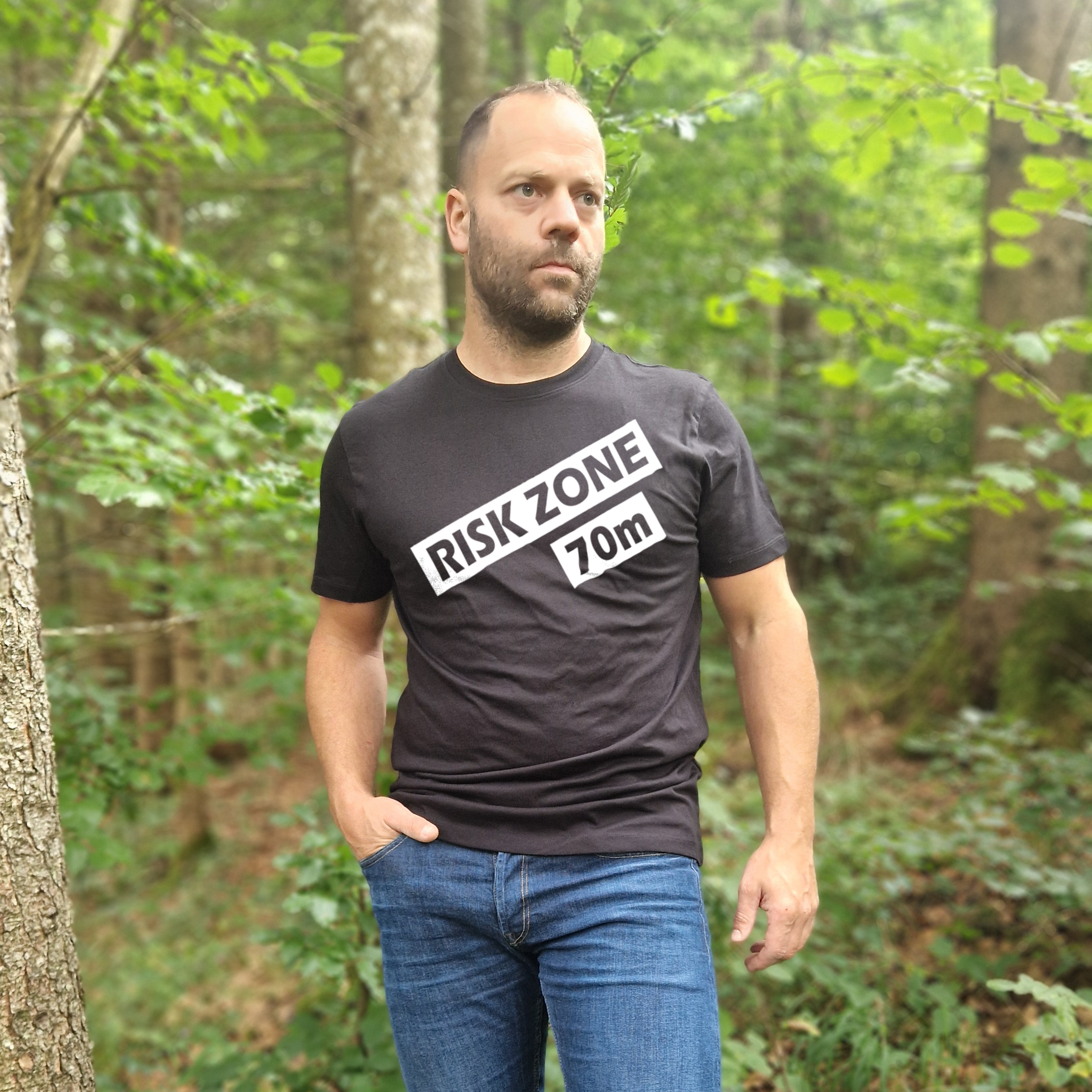 RISK ZONE Premium T-Shirt Baumwolle